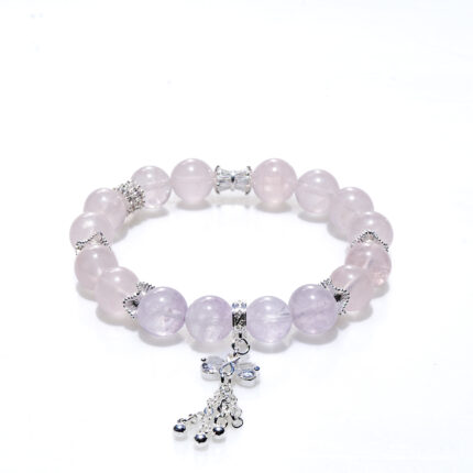 Pink Crystal & Purple Crystal Natural Stone Beaded Bracelet