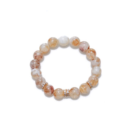 Natural Yellow Pagoda Crystal Beaded Bracelet